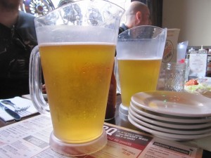 Brother_Jimmys_Burger_Shack_review_nyc_pitcher_of_beer_071210 006
