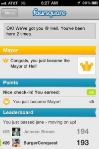 How_to_Become_Mayor_In_Swarm_App_white_star_jersey_city_burger_conquest_foursquare_mayor_of_hell